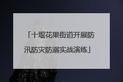 十堰花果街道开展防汛防灾防溺实战演练