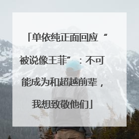 单依纯正面回应“被说像王菲”：不可能成为和超越前辈，我想致敬他们