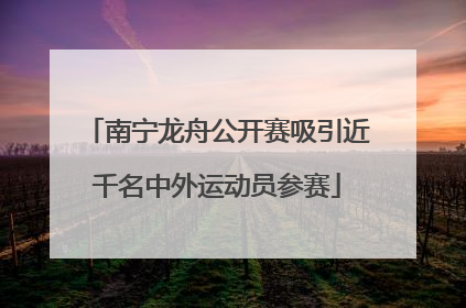 南宁龙舟公开赛吸引近千名中外运动员参赛