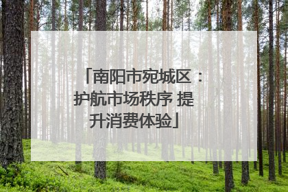 南阳市宛城区：护航市场秩序 提升消费体验