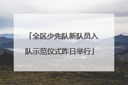 全区少先队新队员入队示范仪式昨日举行