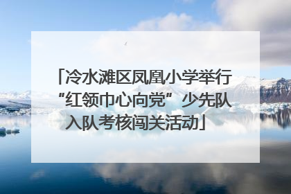 冷水滩区凤凰小学举行“红领巾心向党”少先队入队考核闯关活动