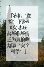 农机“送检”下乡60次 枣庄薛城临城街道为夏粮收割添“安全引擎”