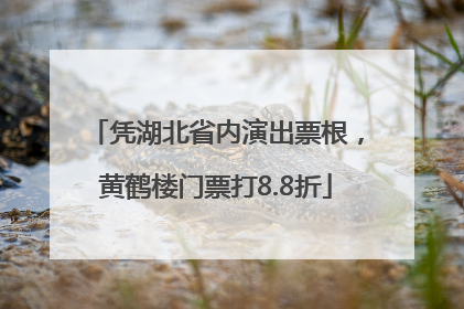 凭湖北省内演出票根，黄鹤楼门票打8.8折