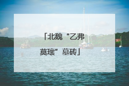 北魏“乙弗莫瓌”墓砖