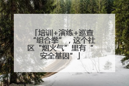 培训+演练+巡查“组合拳”，这个社区“烟火气”里有“安全基因”