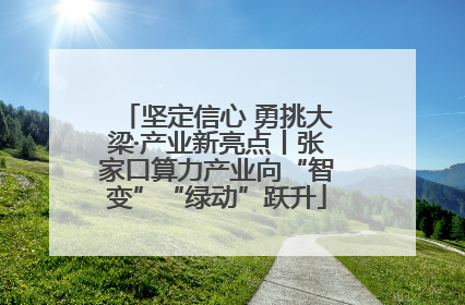 坚定信心 勇挑大梁·产业新亮点丨张家口算力产业向“智变”“绿动”跃升