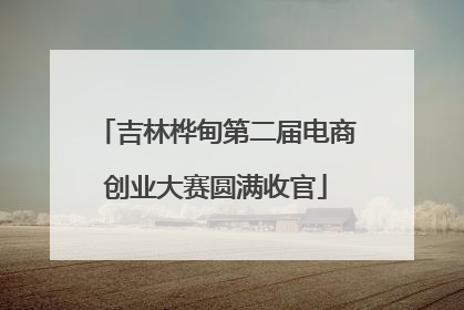 吉林桦甸第二届电商创业大赛圆满收官