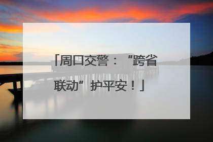 周口交警：“跨省联动”护平安！