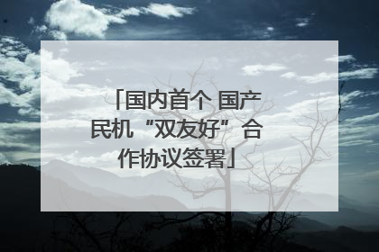 国内首个 国产民机“双友好”合作协议签署