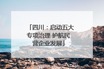四川：启动五大专项治理 护航民营企业发展