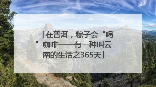 在普洱，粽子会“喝”咖啡——有一种叫云南的生活之365天