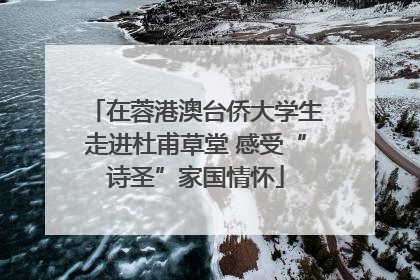 在蓉港澳台侨大学生走进杜甫草堂 感受“诗圣”家国情怀