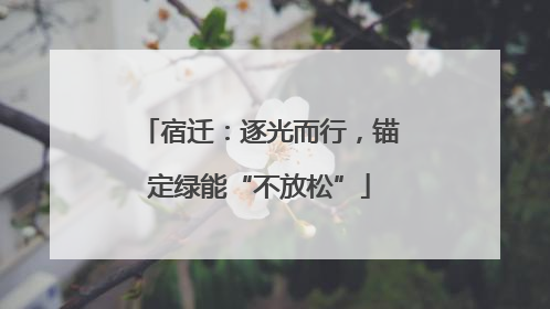 宿迁：逐光而行，锚定绿能“不放松”