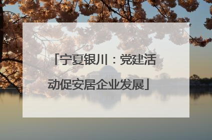 宁夏银川：党建活动促安居企业发展