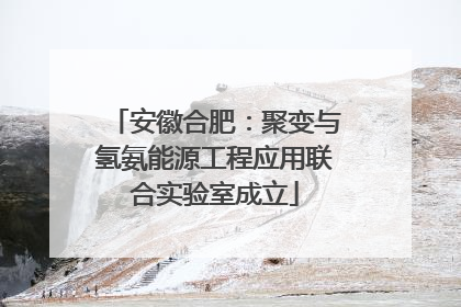 安徽合肥：聚变与氢氨能源工程应用联合实验室成立