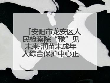 安阳市龙安区人民检察院“豫”见未来·润苗未成年人综合保护中心正式揭牌