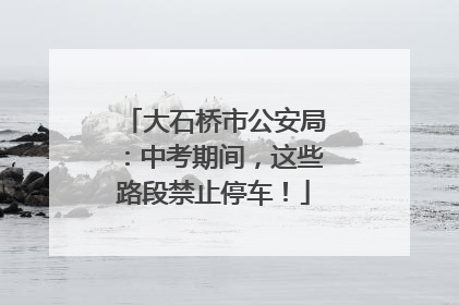 大石桥市公安局：中考期间，这些路段禁止停车！