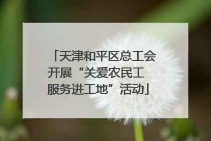 天津和平区总工会开展“关爱农民工 服务进工地”活动
