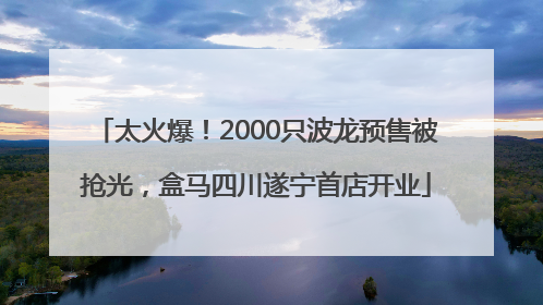 太火爆！2000只波龙预售被抢光，盒马四川遂宁首店开业