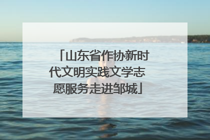 山东省作协新时代文明实践文学志愿服务走进邹城