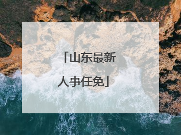 山东最新人事任免