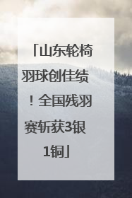 山东轮椅羽球创佳绩！全国残羽赛斩获3银1铜