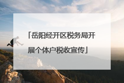 岳阳经开区税务局开展个体户税收宣传