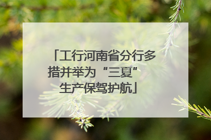 工行河南省分行多措并举为“三夏” 生产保驾护航