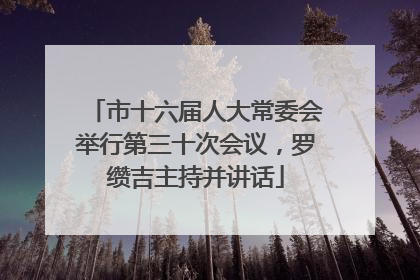 市十六届人大常委会举行第三十次会议，罗缵吉主持并讲话