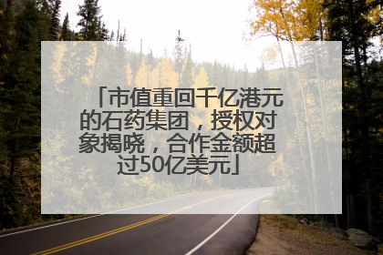 市值重回千亿港元的石药集团，授权对象揭晓，合作金额超过50亿美元