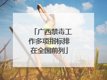 广西禁毒工作多项指标排在全国前列