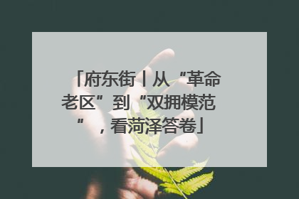 府东街丨从“革命老区”到“双拥模范”，看菏泽答卷