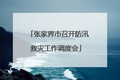 张家界市召开防汛救灾工作调度会