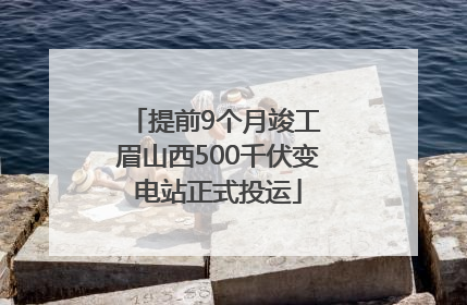 提前9个月竣工 眉山西500千伏变电站正式投运