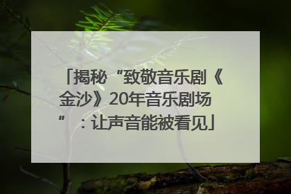 揭秘“致敬音乐剧《金沙》20年音乐剧场”：让声音能被看见