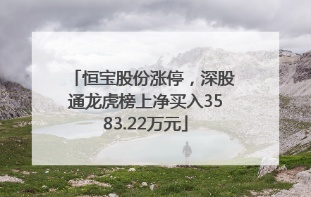 恒宝股份涨停，深股通龙虎榜上净买入3583.22万元
