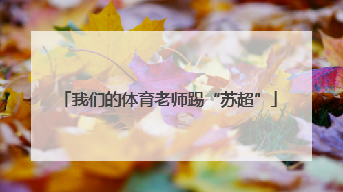 我们的体育老师踢“苏超”
