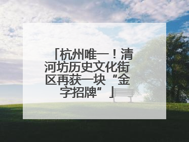 杭州唯一！清河坊历史文化街区再获一块“金字招牌”