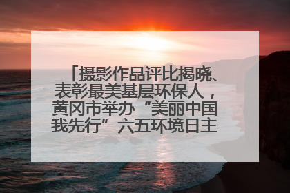 摄影作品评比揭晓、表彰最美基层环保人，黄冈市举办“美丽中国我先行”六五环境日主题宣传活动
