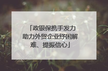政银保携手发力 助力外贸企业纾困解难、提振信心