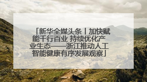 新华全媒头条丨加快赋能千行百业 持续优化产业生态——浙江推动人工智能健康有序发展观察