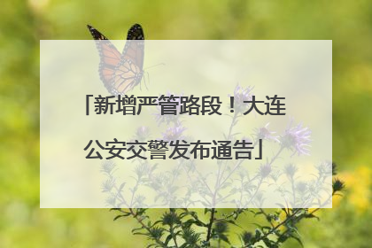 新增严管路段！大连公安交警发布通告