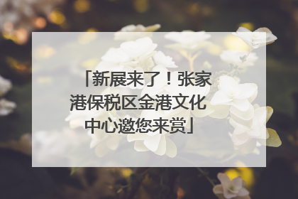新展来了！张家港保税区金港文化中心邀您来赏