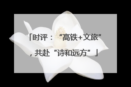 时评：“高铁+文旅”，共赴“诗和远方”