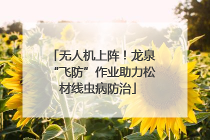 无人机上阵！龙泉“飞防”作业助力松材线虫病防治