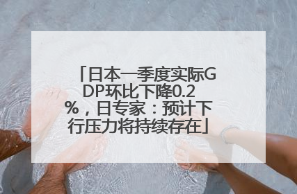 日本一季度实际GDP环比下降0.2%，日专家：预计下行压力将持续存在