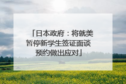 日本政府：将就美暂停新学生签证面谈预约做出应对