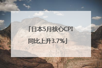 日本5月核心CPI同比上升3.7%