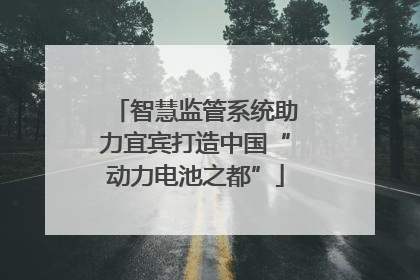 智慧监管系统助力宜宾打造中国“动力电池之都”